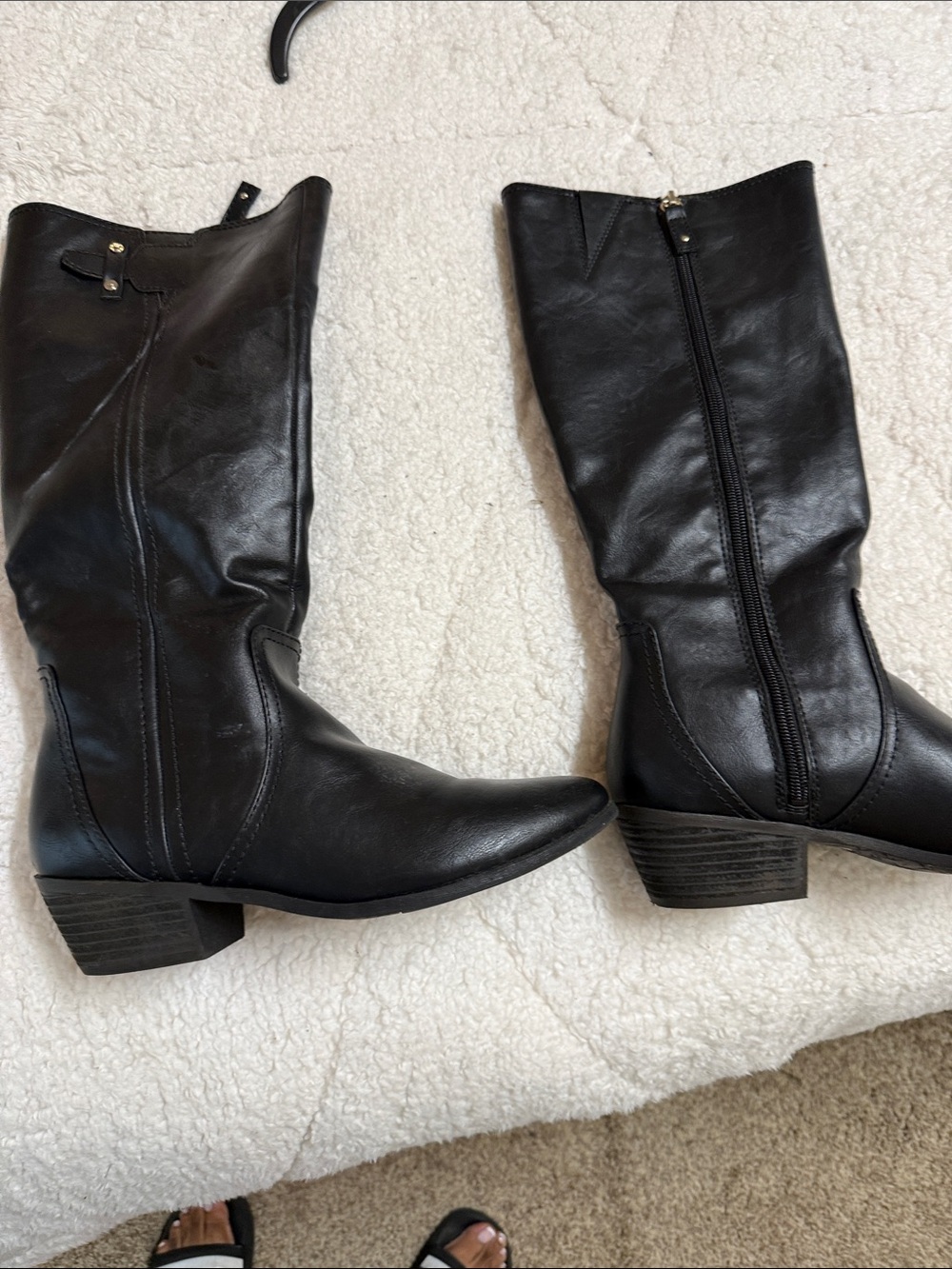 Dr. Scholl's Black Lace-Up Mid-Calf Boots